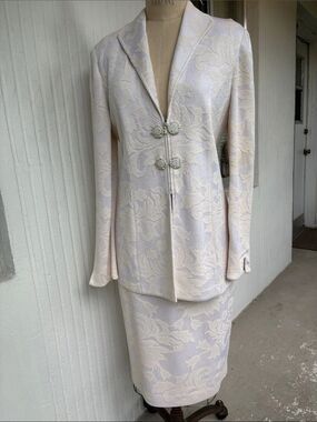 St. John evening Winter White suit vintage